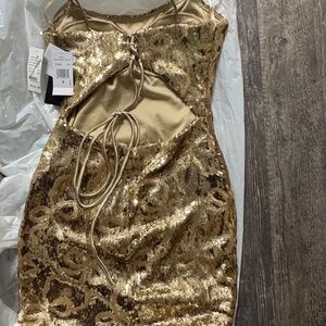 Gold dress
